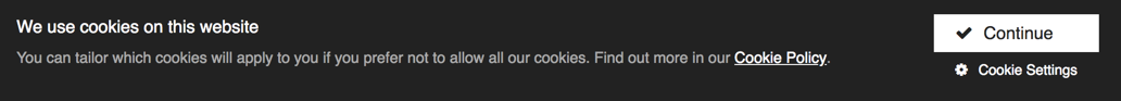 Cookie message